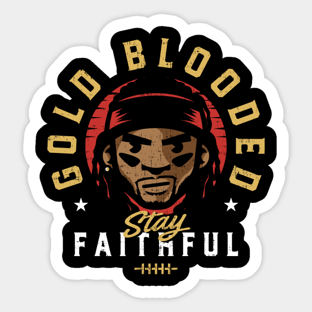 Gold Blooded Richard Sherman Sticker TeePublic
